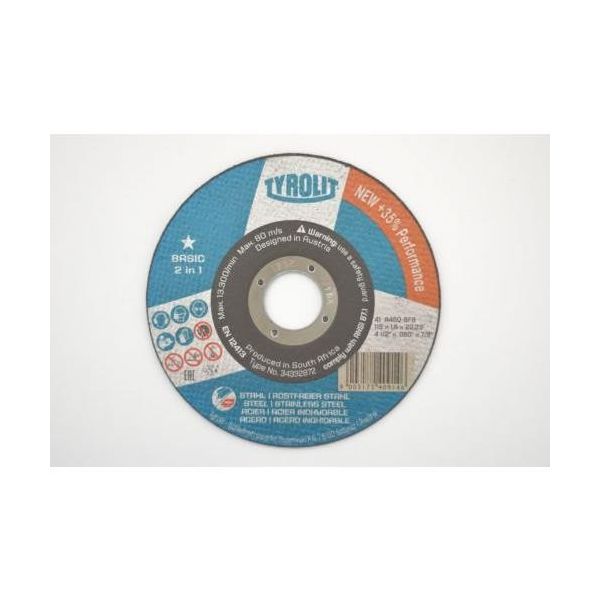 Tyrolit Disco de Corte Básico Aço / Inox 41C 115X1.6X22.23 - 228022755
