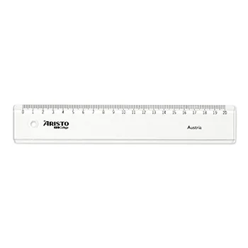 Régua Plástico Cristal 20cm Aristo Geocollege AR23022