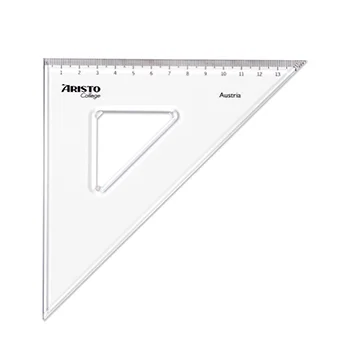 Esquadro Plástico Cristal 45G-20cm Aristo Geocollege AR23420