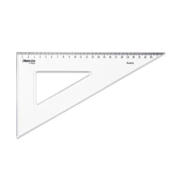 Esquadro Plástico Cristal 60G-25cm Aristo Geocollege AR23625