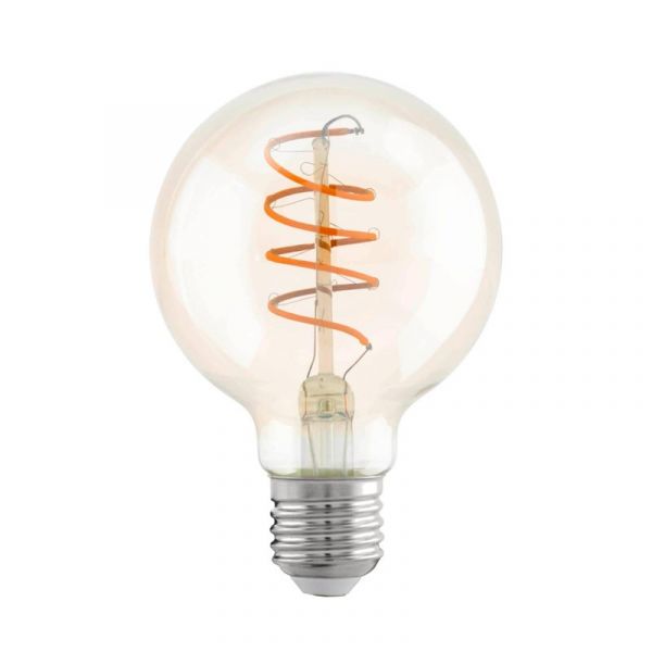 EGLO Lâmpada led Decorativa Espiral E27 G80 2200k Luz Amarela