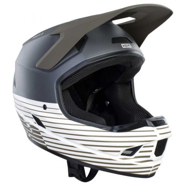 Ion Scrub Amp Downhill Helmet Branco,Azul S