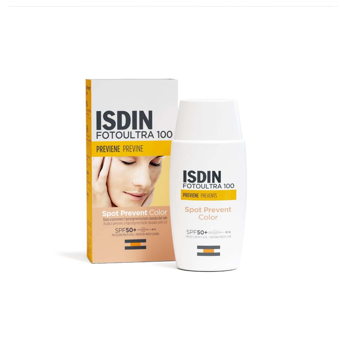 ISDIN FotoUltra SPOT PREVENT COLOR SPF50+ 50ML - Protetor solar para evitar manchas solares, com cor