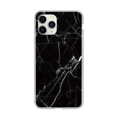 Capa Silicone Marble iPhone 12 Pro Max Preto