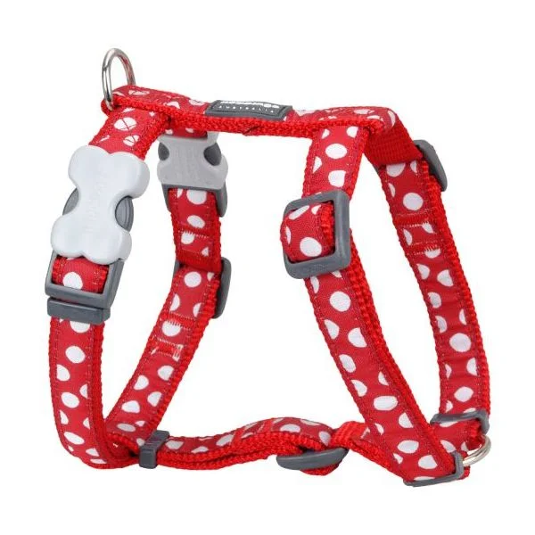 Red Dingo Peitoral One Touch Rdstyle Spots Branco 2x37-61 cm - PT05043SPB