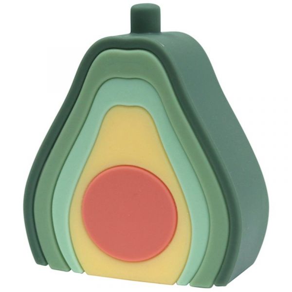 O.B Designs Silicone Avocado Stacker Atividades para Brincar 10m+