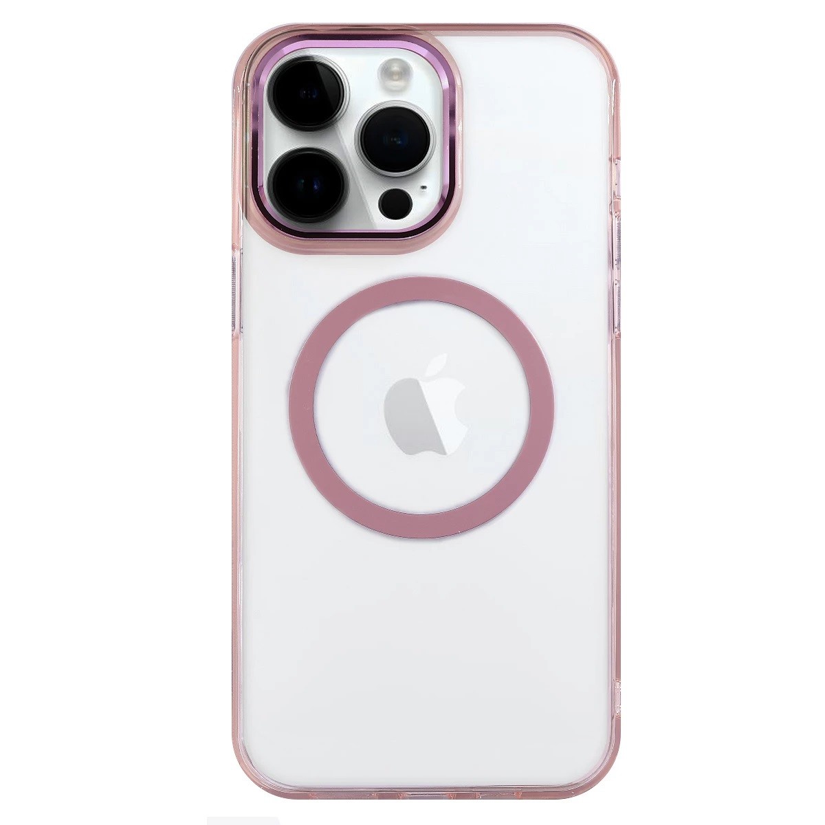 Capa Transparente Acrílico Premium iPhone 13 Pro Rosa
