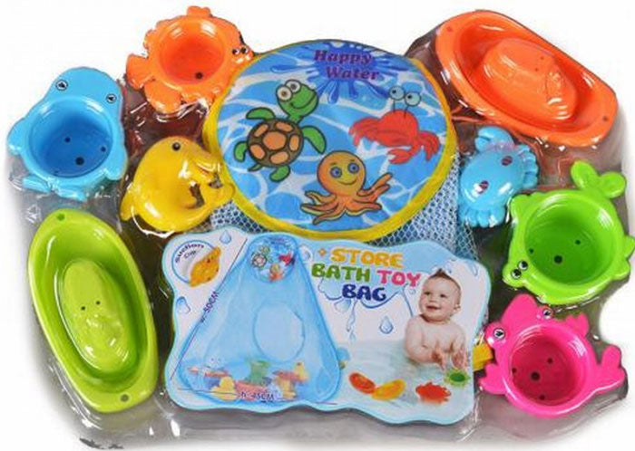 Saco com brinquedos banho happy water Kaichi