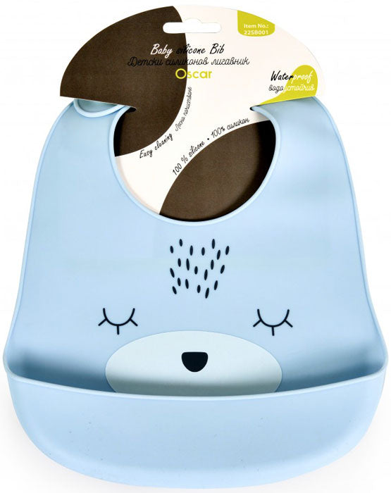 Babete silicone Cangaroo Oscar blue