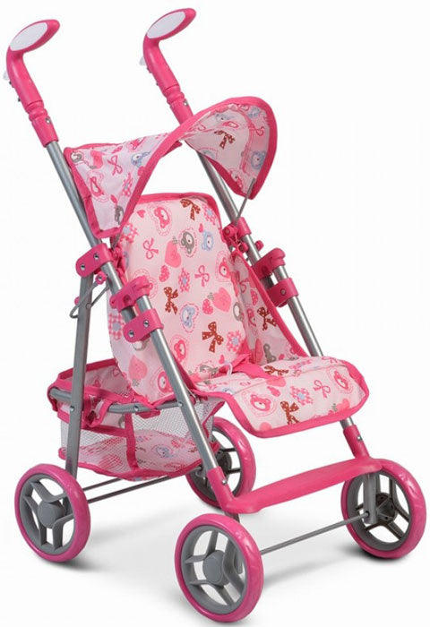 Carrinho de boneca Moni Flower garden pink
