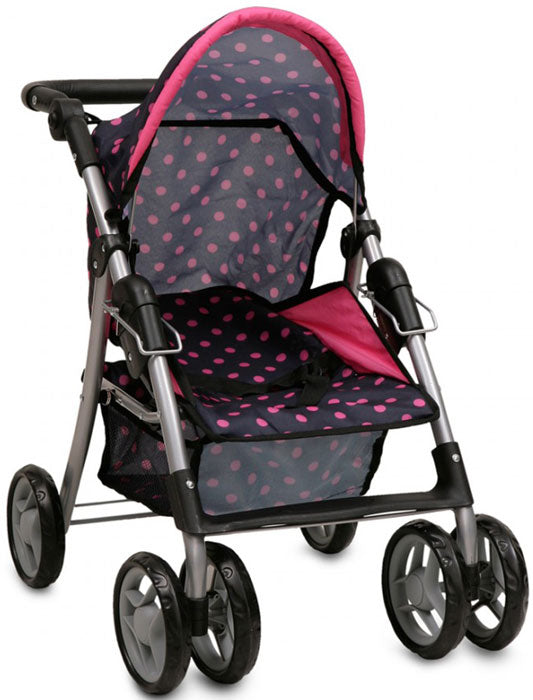 Carrinho de boneca Moni Pinky dots