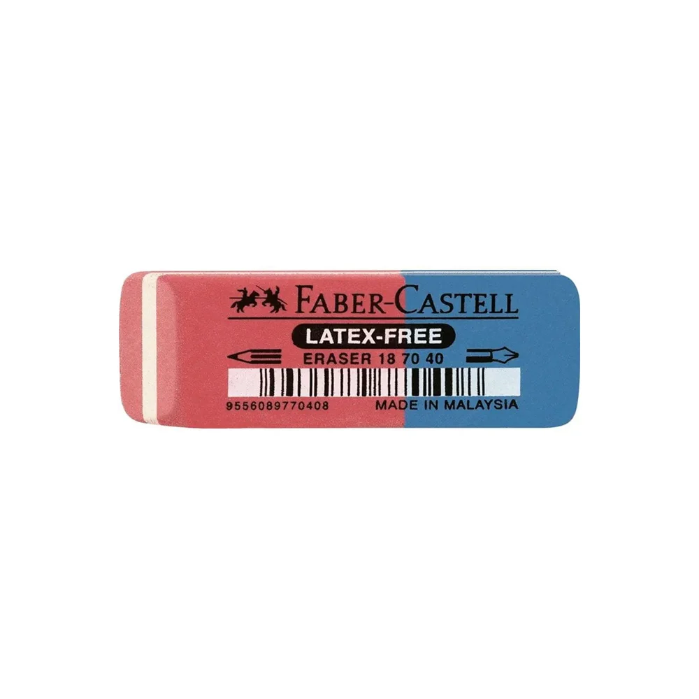 Borracha Mista Azul/Vermelho Faber-Castell x 2un