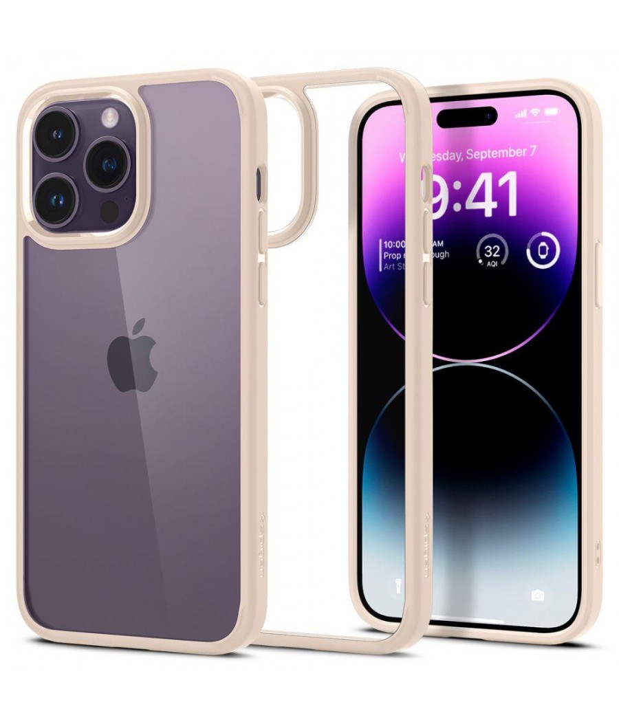 Spigen Capa iPhone 14 Pro Ultra Hybrid Bege