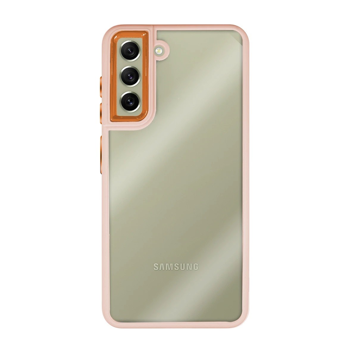 Capa Silicone Cristal Transparente Samsung Galaxy S21 FE Rosa