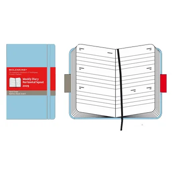 Volant Pautado Moleskine Azul Claro Pack 2un
