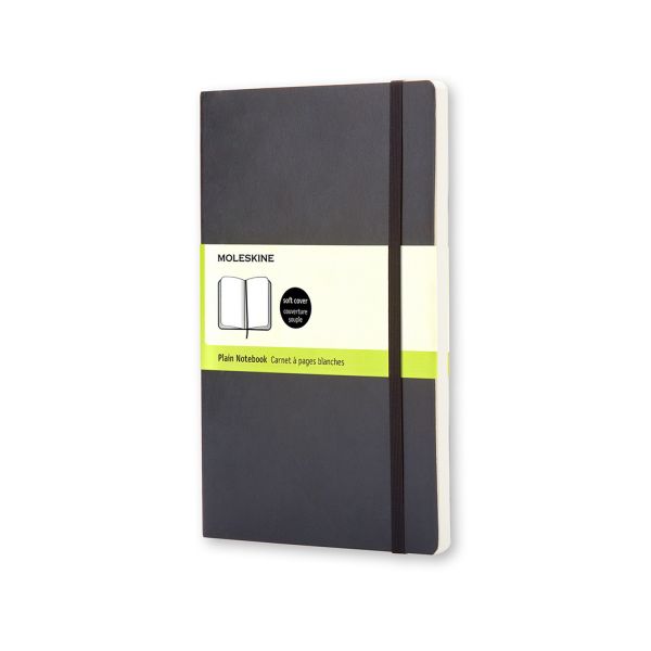 Moleskine Caderno Liso L Soft 13x21cm 192 Fls Preto