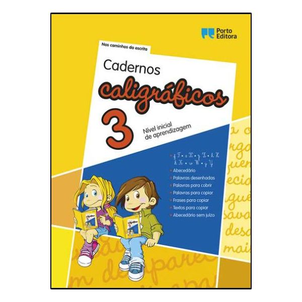 Cadernos Caligráficos 3 - Nível inicial de aprendizagem