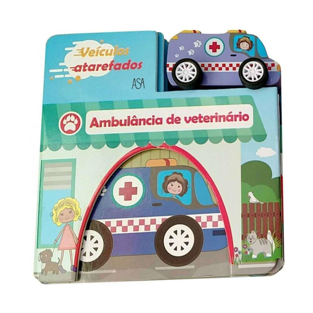 Livro Veículos Atarefados Ambulância Veterinário