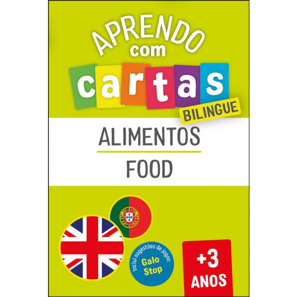 Aprendo com Cartas: Bilingue - Alimentos +3 Anos