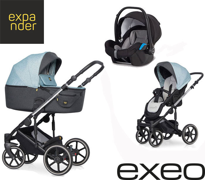 EXPANDER - Carrinho multifuncional EXEO + KITE ISOFIX READY Ocean